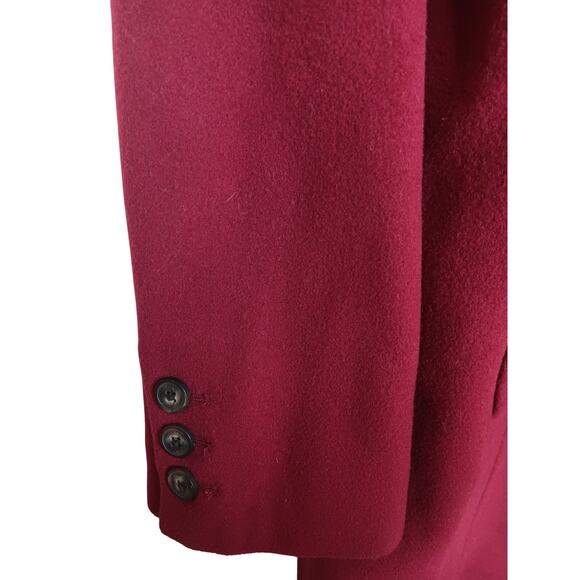 Anne Klein Red Wool Cashmere Blend Coat Women’s Size 16 Lined Winter - Picture 8 of 16